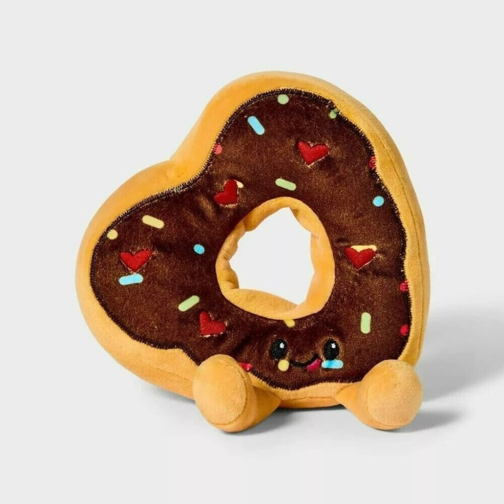 Gigglescape Heart Shaped Donut 7.5" Plush Toy Soft Stuffed Animal
